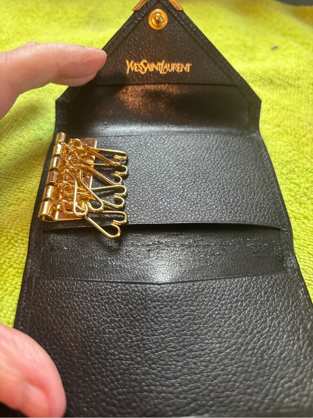 Rare Vintage Yves Saint Laurent Envelope Key Case / Mini Wallet Excellent Cond - Picture 6 of 7